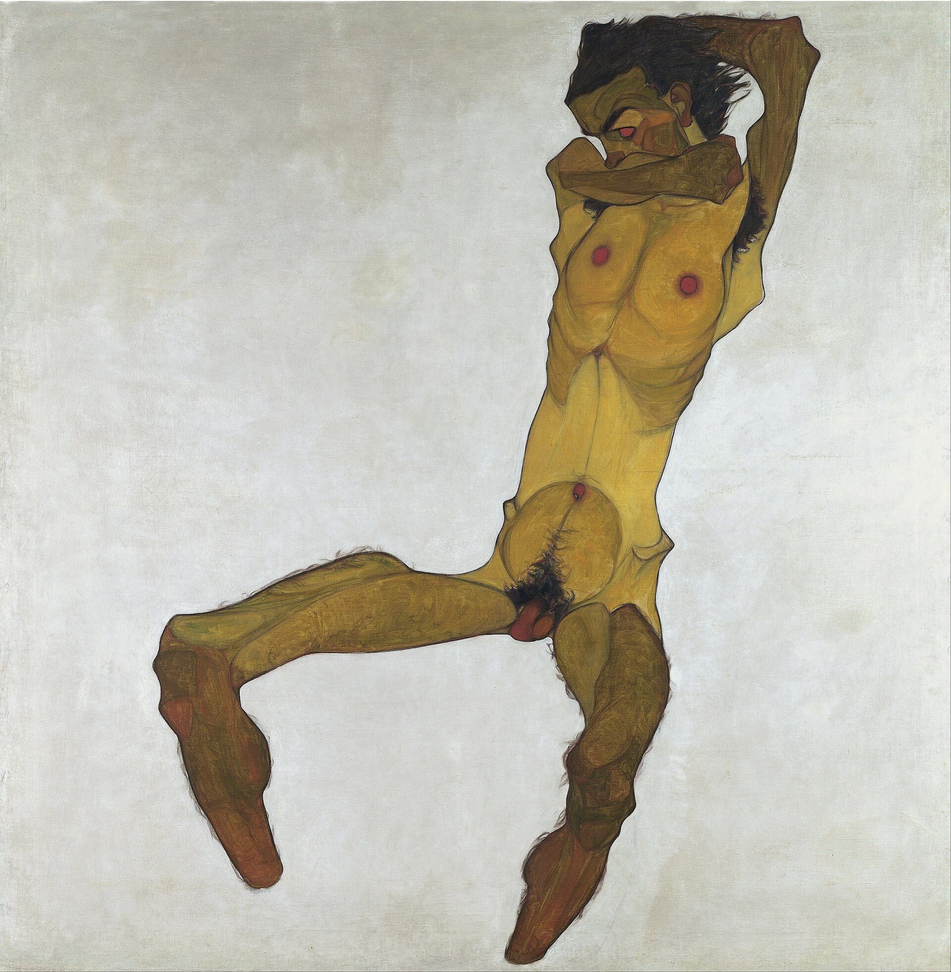 앉아 있는 남성 누드 자화상 (Seated Male Nude)
