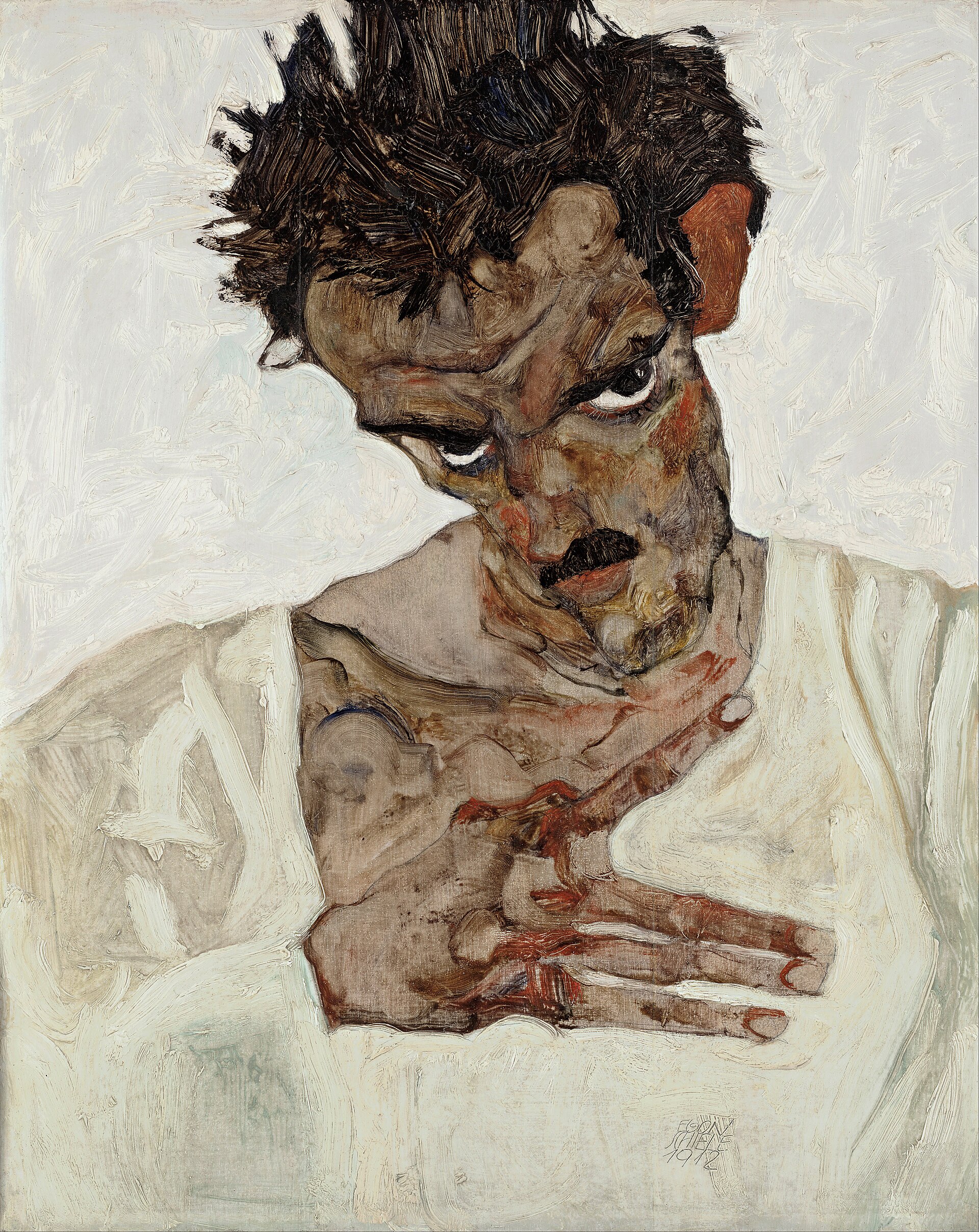 고개를 숙인 자화상 (Self-Portrait with Lowered Head)