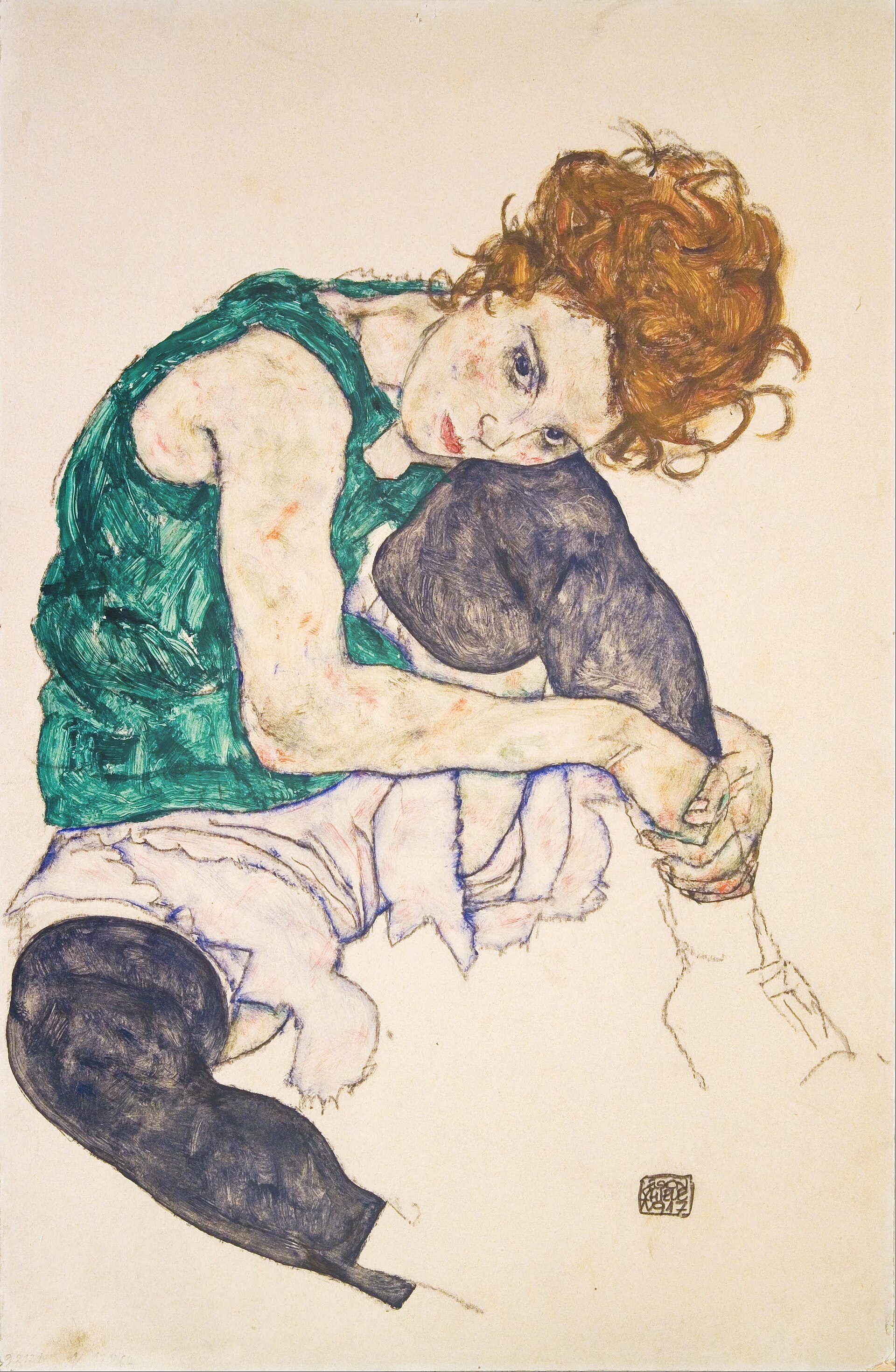 무릎을 세우고 앉아 있는 여인 (Seated Woman with Legs Drawn Up)